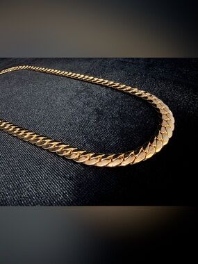 Miami Cuban 20in 8MM 14K Stamped Gold Premium plated necklace w/Box Lock